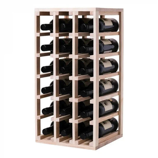 18 Bottles Oak Wine Rack - Wine Rack Store