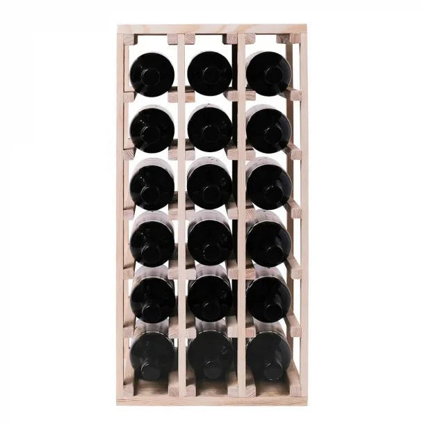 18 Bottles Oak Wine Rack - Wine Rack Store