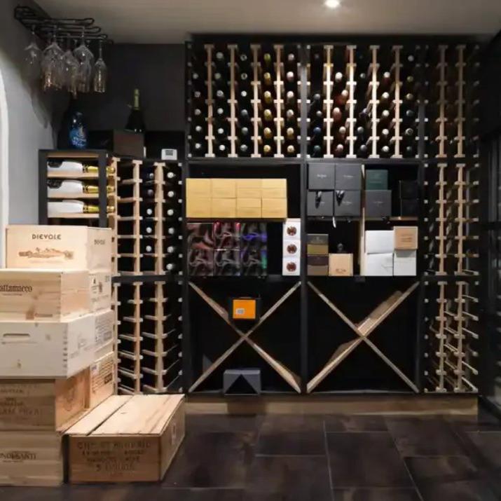 18 Bottles Oak Wine Rack - Wine Rack Store