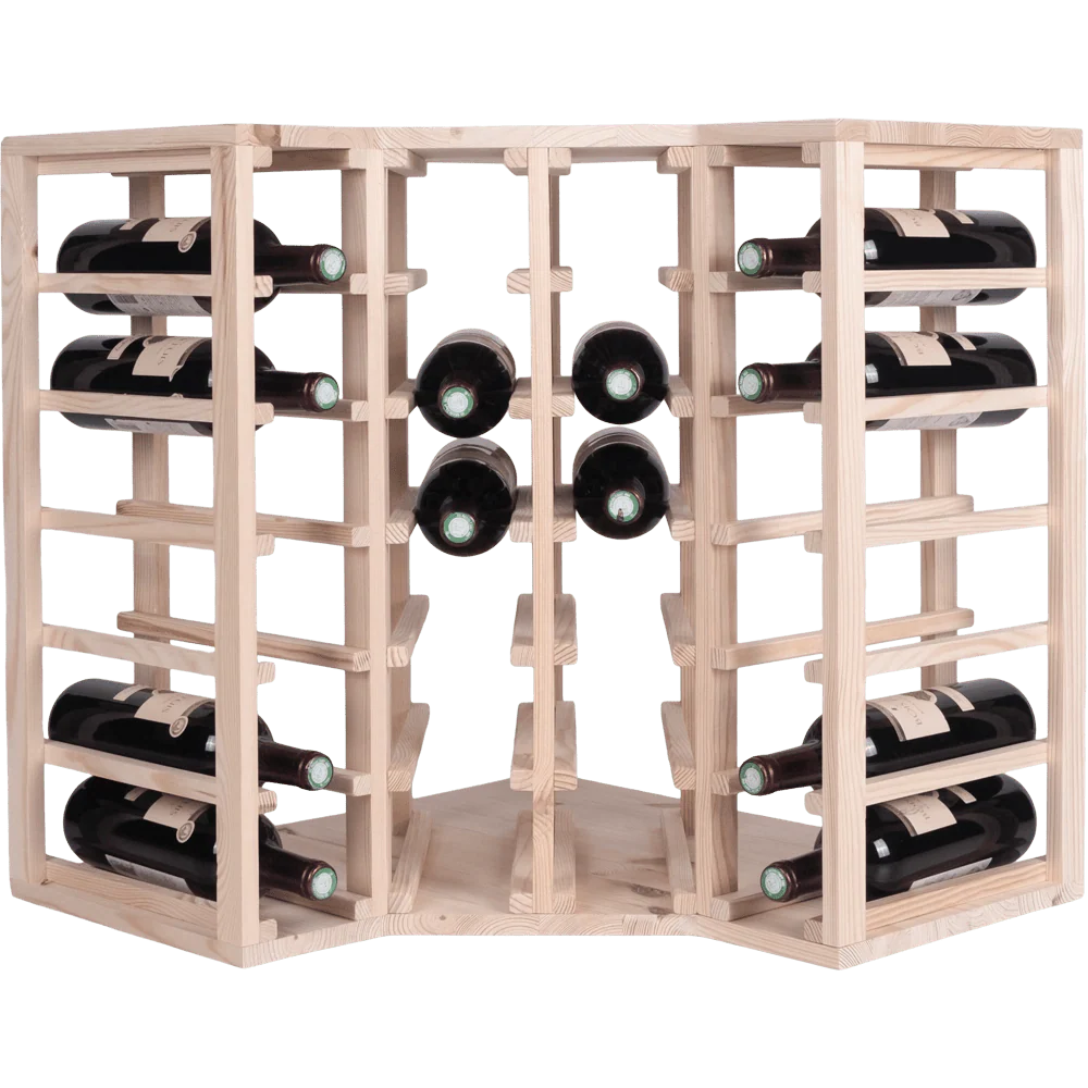 24 bottle Corner Wine Rack - Wine Rack Store