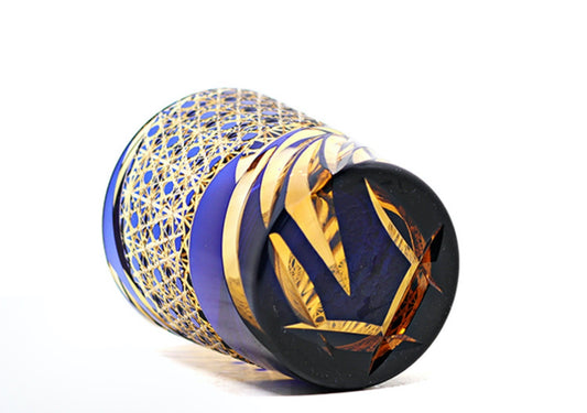 Edo Kiriko Japanese Sake Whiskey Glass Hand Carved