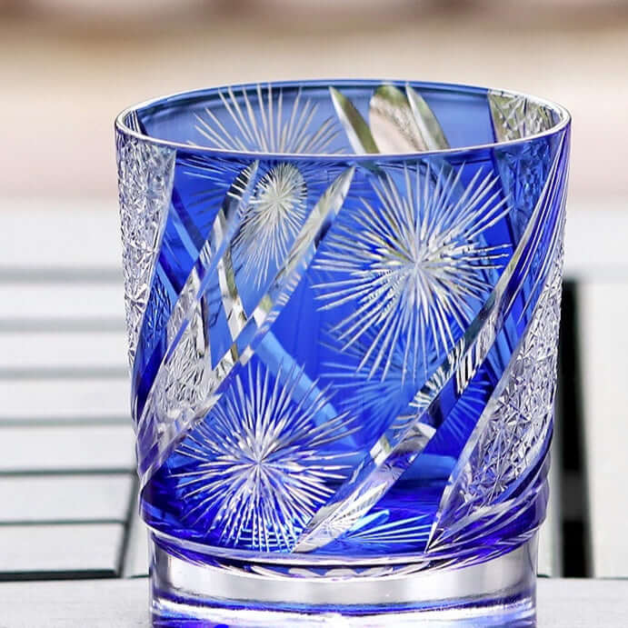 Edo Cut Asterism Japanese Crystal Glass