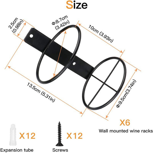 Single Bottle Wall Mounted Wine Display Rack