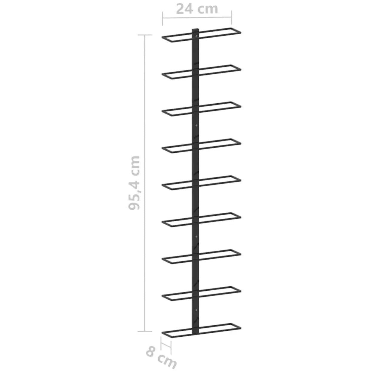 9 Bottles Wall Mounted Wine Rack | wine rack store