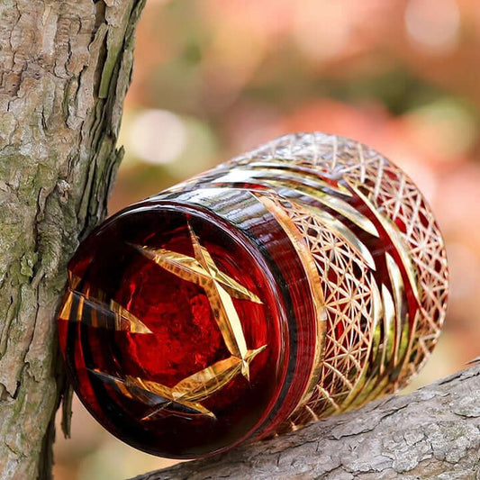 Edo Cut Asterism Japanese Crystal Glass