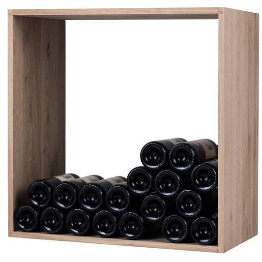 Cube Solid Oak Module Wine Rack - Wine Rack Store