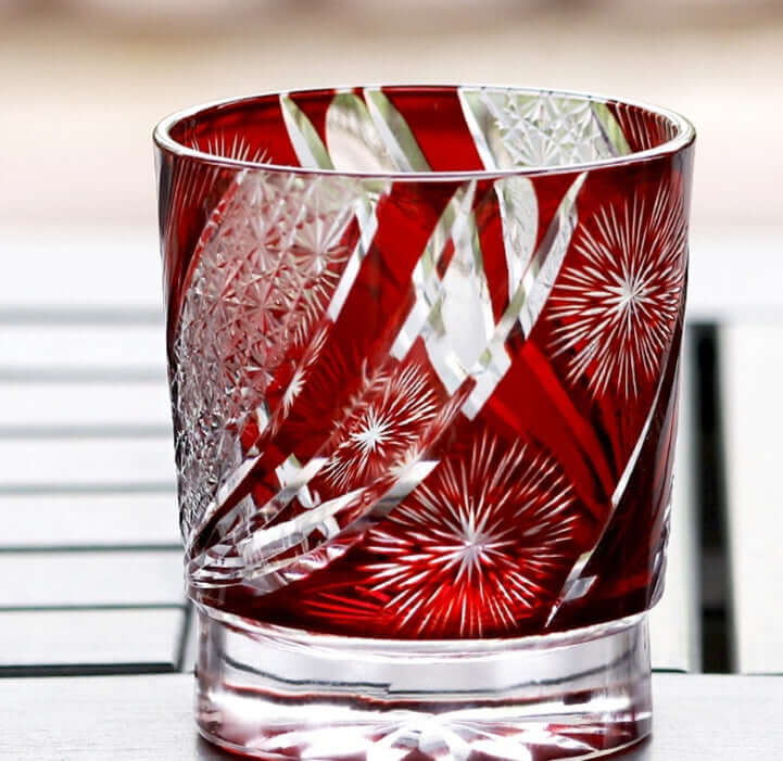 Edo Cut Asterism Japanese Crystal Glass