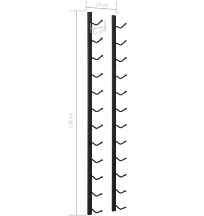 One Bottle Deep Wall Mounted Wine Rack.