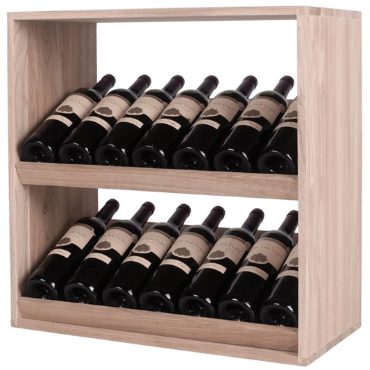 14 Bottles Solid Oak Display Wine Rack - Wine Rack | Cellar Shop