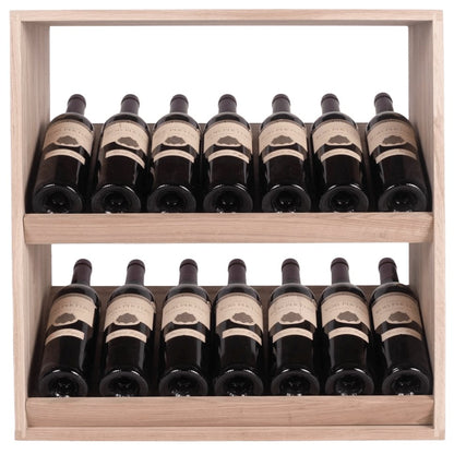 14 Bottles Solid Oak Display Wine Rack - Wine Rack | Cellar Shop