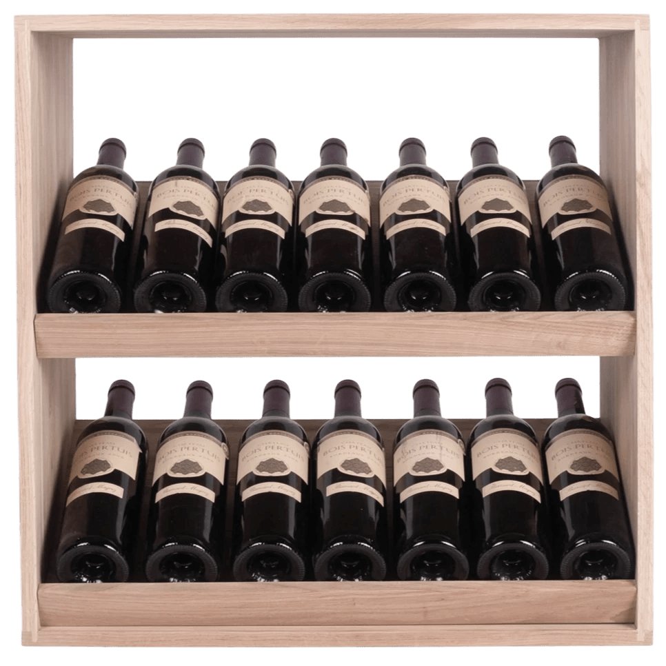 14 Bottles Solid Oak Display Wine Rack - Wine Rack | Cellar Shop