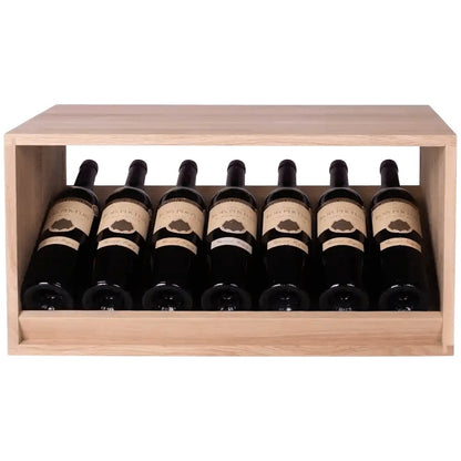 14 Bottles Solid Oak Display Wine Rack - Wine Rack Store