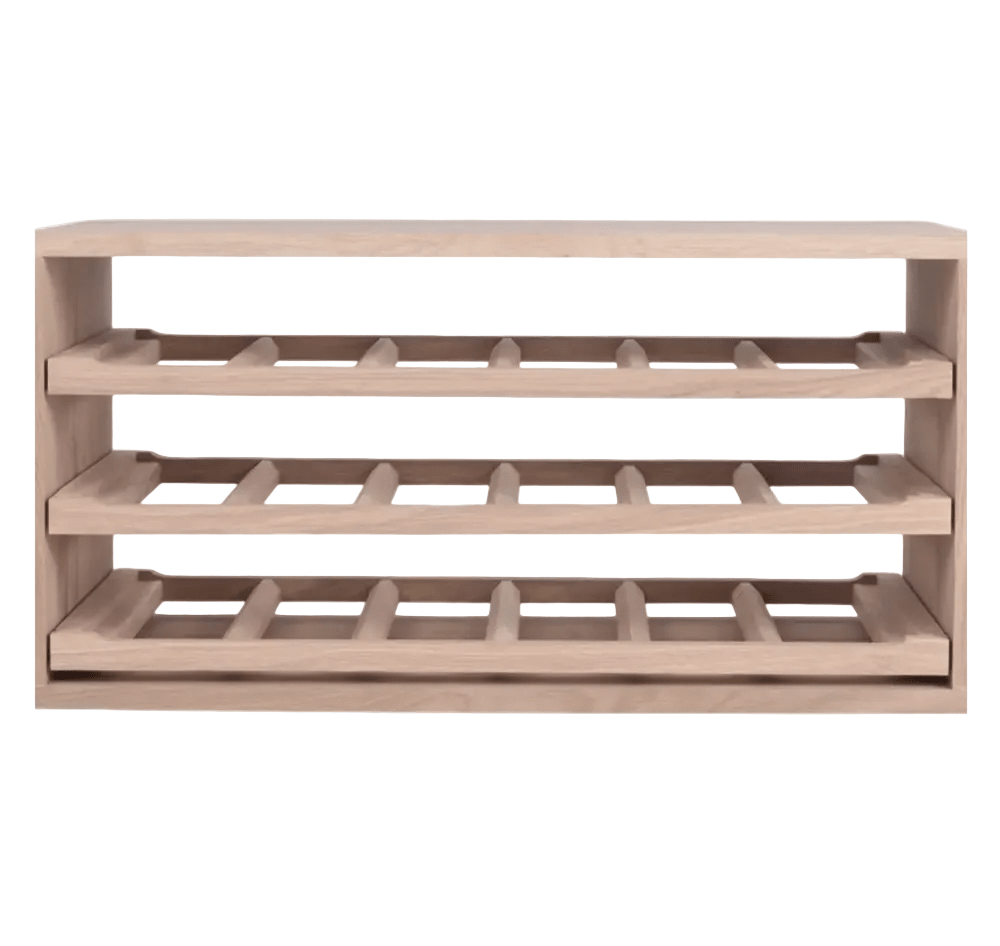 18 Bottles Solid Oak Shelves Wine Rack