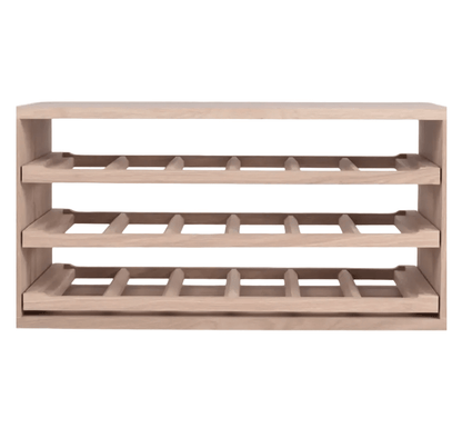 18 Bottles Solid Oak Shelves Wine Rack