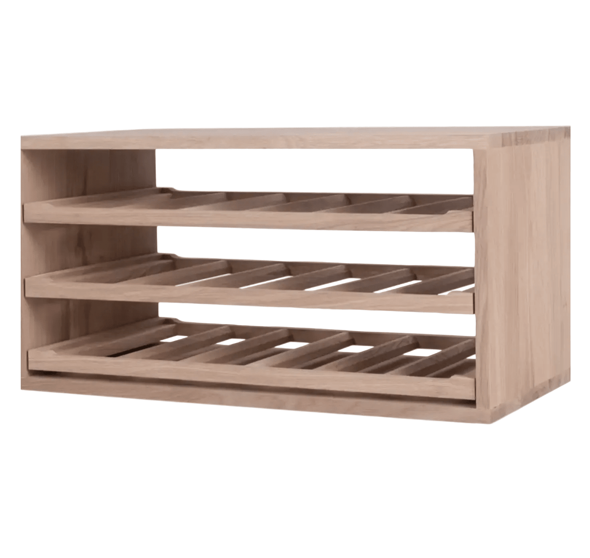 18 Bottles Solid Oak Shelves Wine Rack