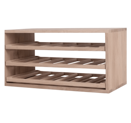 18 Bottles Solid Oak Shelves Wine Rack