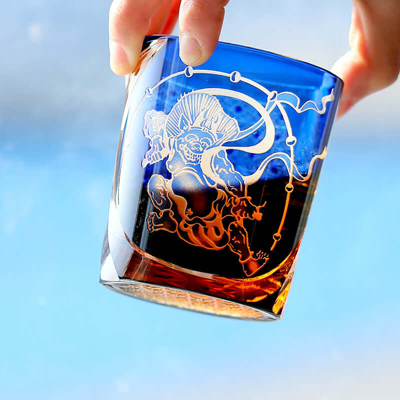 Carved Whiskey Crystal Glass