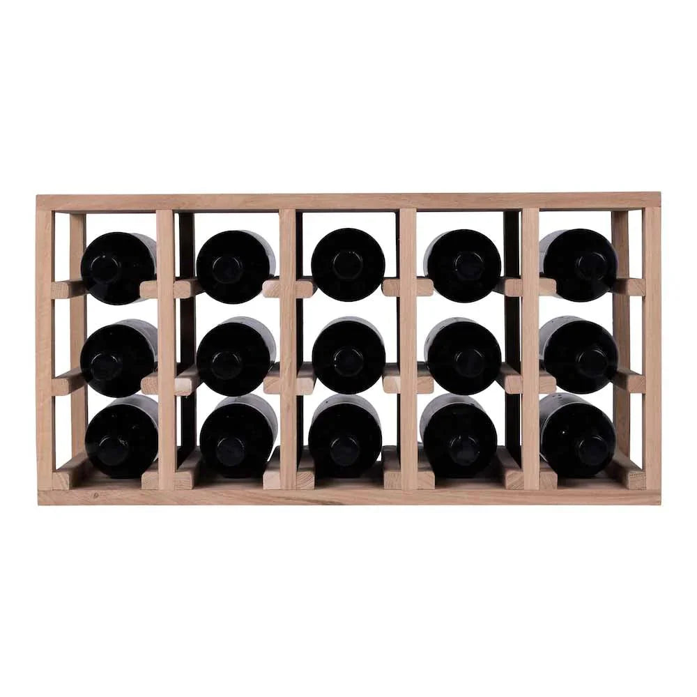 30 Bottles Solid Oak Cube Wine Rack - Wine Rack Store