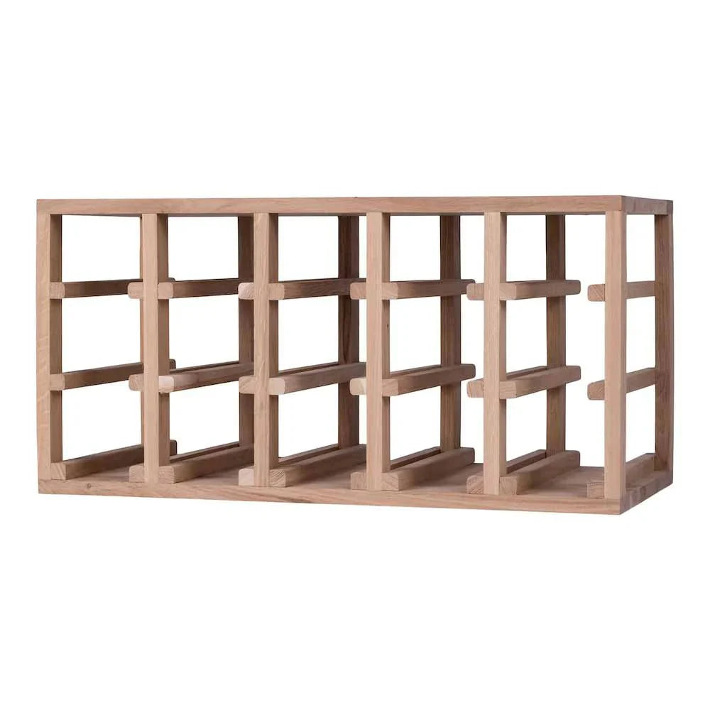 30 Bottles Solid Oak Cube Wine Rack - Wine Rack Store