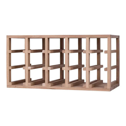 30 Bottles Solid Oak Cube Wine Rack - Wine Rack Store