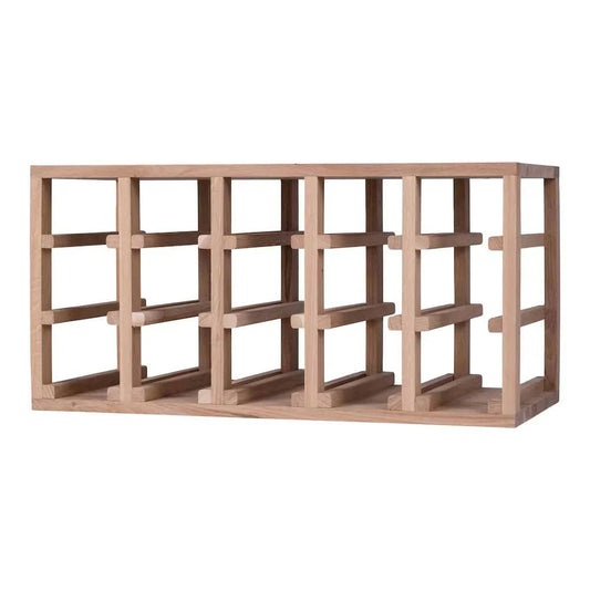 30 Bottles Solid Oak Cube Wine Rack - Wine Rack Store