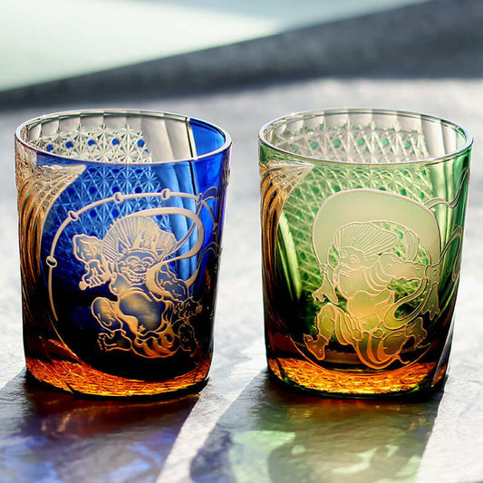 Carved Whiskey Crystal Glass