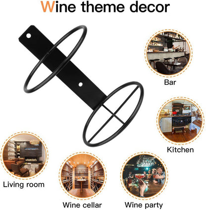 Single Bottle Wall Mounted Wine Display Rack