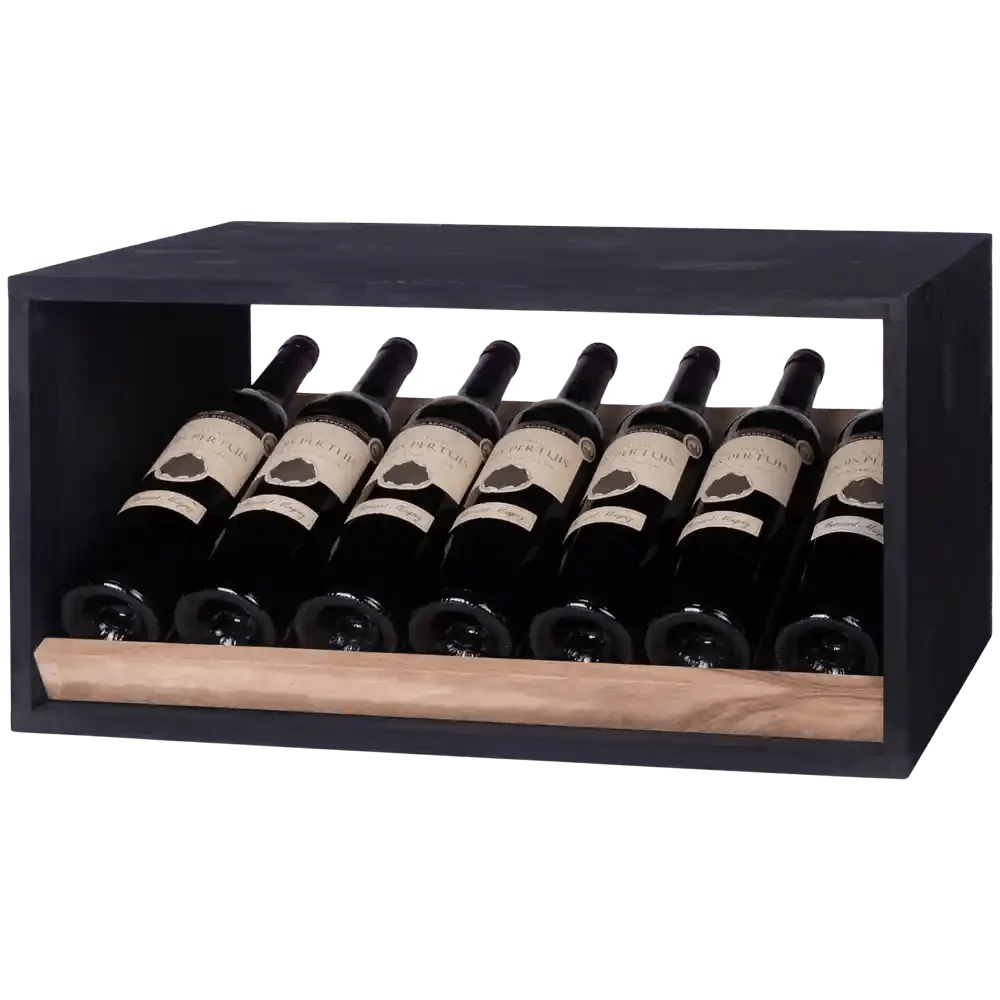 Container Store Wine Racks 7 Bottles Display Wine Rack - Natural Pine Cube | Cellar Shop