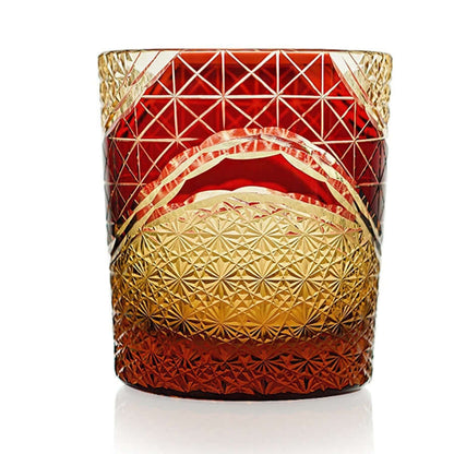 Edo Cut Asterism Japanese Crystal Glass