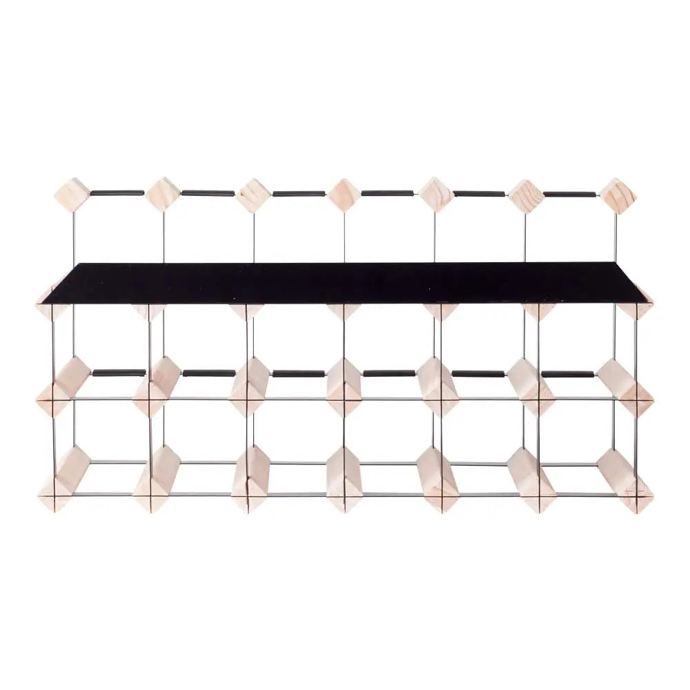 18 bottle timber wine rack display 6x3