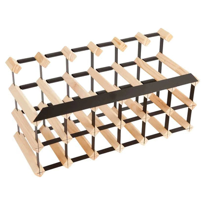 18 bottle timber wine rack display 6x3