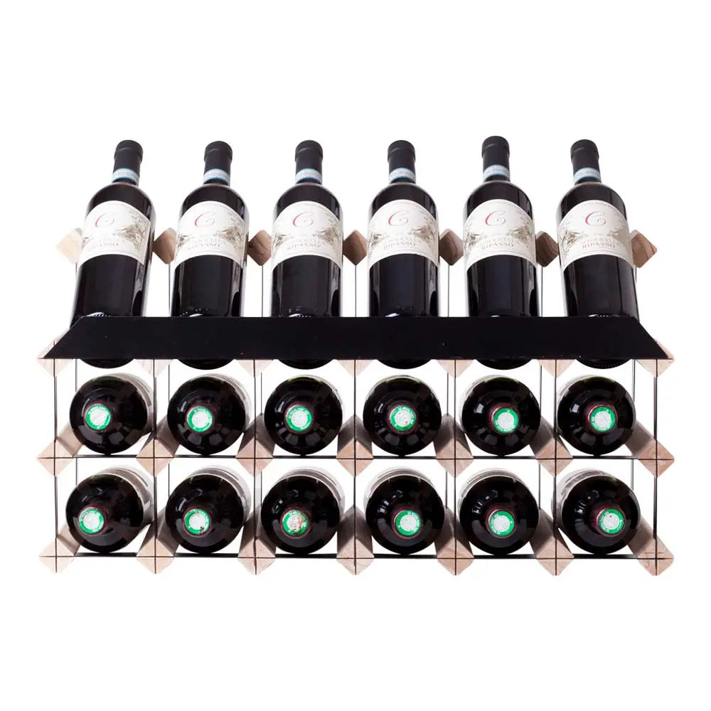 18 bottle timber wine rack display 6x3