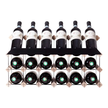 18 bottle timber wine rack display 6x3