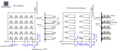 Two Bottle Wine Pegs | Wine Rack Store