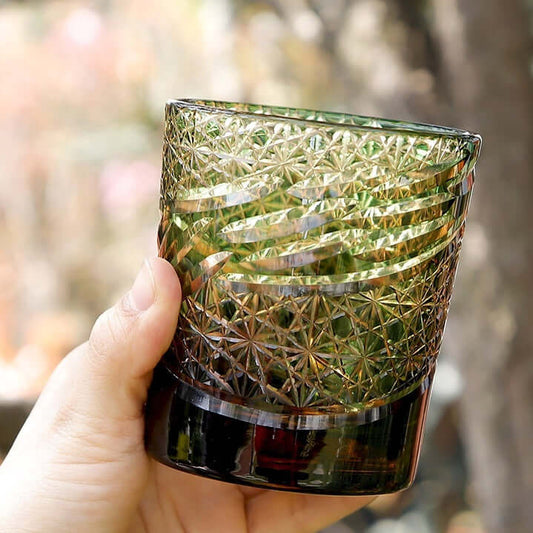 Edo Cut Asterism Japanese Crystal Glass