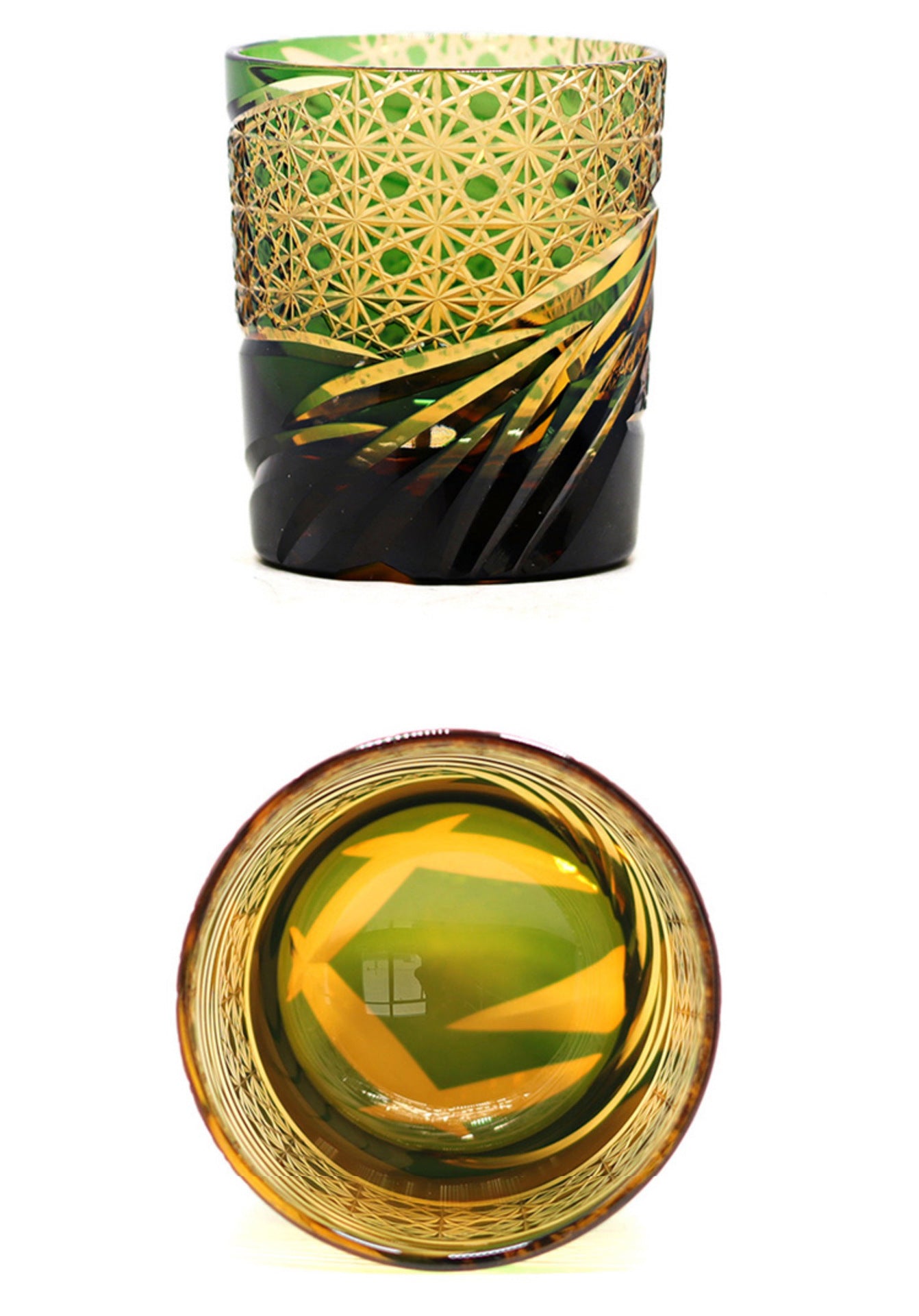 Edo Kiriko Japanese Sake  Whiskey Glass Hand Carved