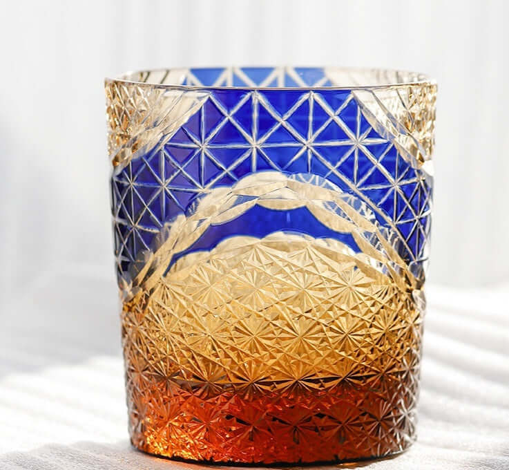 Edo Cut Asterism Japanese Crystal Glass