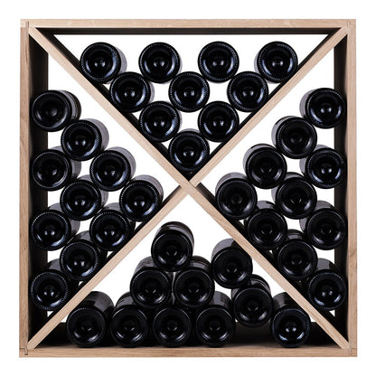 X Module Solid Oak Cube Wine Rack - Wine Rack Store