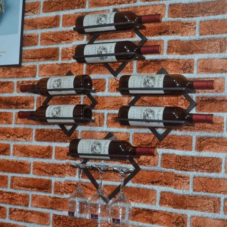 Iron Wall Mount Wine Bottle Holder |  Wine Pegs | Cellar Shop | Wall Mounted | Wine Rack